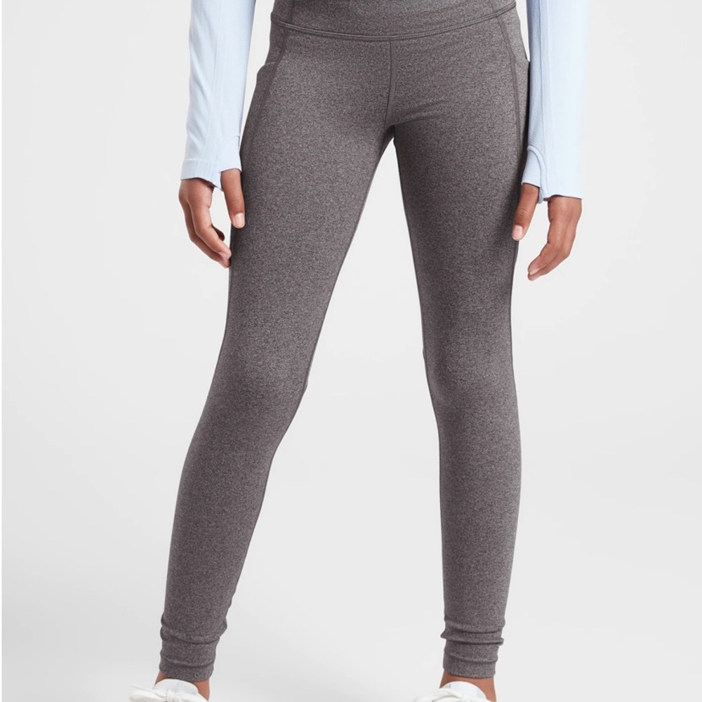 Athleta Grey Heathered Leggings